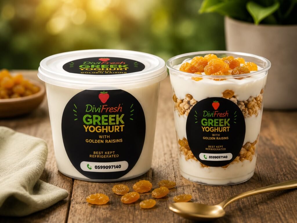 Greek Yoghurt with Golden Raisins from DiviFresh