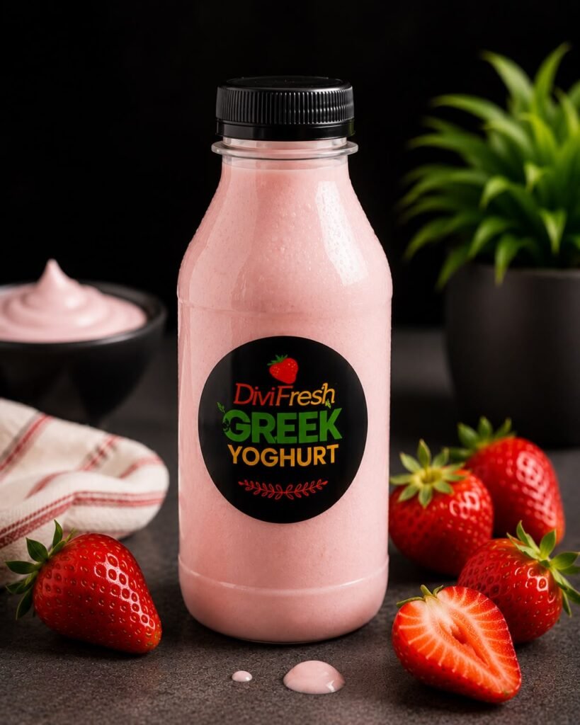 Strawberry Plain Yoghurt from DiviFresh